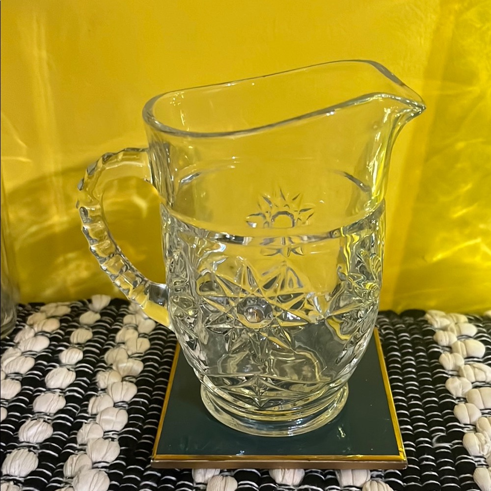 Vintage Anchor Hocking elegant Clear Glass Pitcher